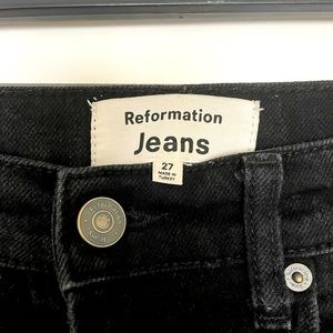 Liza Ultra High Rise Straight Jeans, 27, black